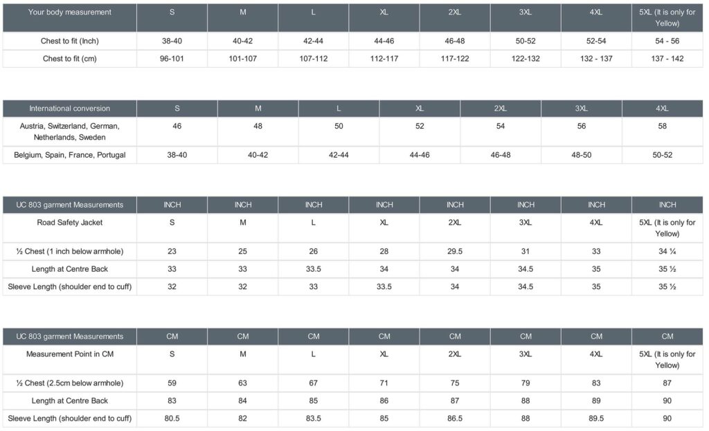 UC803 Road Safety Jacket Mi Workwear