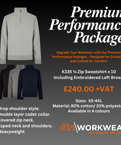 Premium Quarter Zip Sweatshirt Package